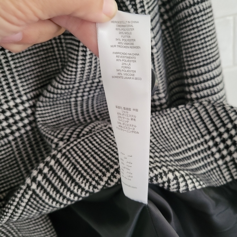 NWT Current/Elliott Calla Blazer Jacket Black White Houndstooth 2-Button Size 2 - Picture 6 of 10